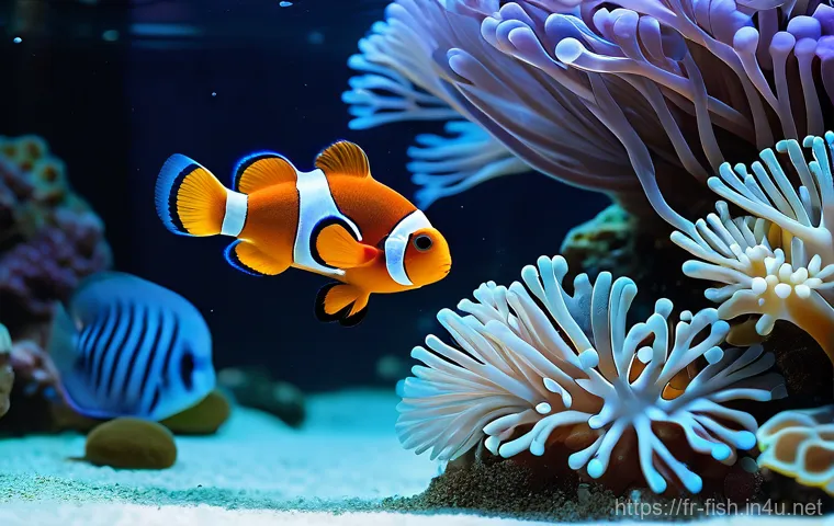 해수어 클라운피쉬 사육법 - Prompt 1: Vibrant Clownfish Home**