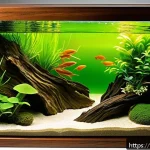 Home 18 어항에 적합한 나무 - A natural freshwater aquarium scene featuring a variety of robust wood types submerged in clear wate...